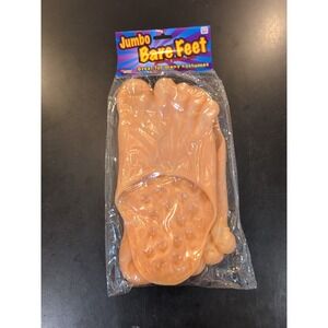 Jumbo Funny Bare Feet Slippers Caveman Feet Adult Halloween Costume Accessories